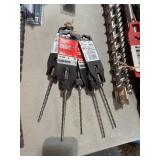 5 Milwaukee SDS Plus 3/16' x 6' Concrete Bits
