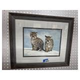 Charles Frace Cougar Cubs Signed 20x16 Print