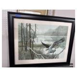 Helen Rundell Signed 27x32 'The Osprey' Art Prin