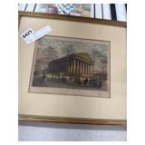 Alfred Hubert Hand Colored 'Eglise de la