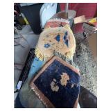 4 Small Handwoven Wool Accent Rugs