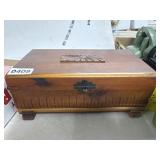 Small Cedar Wood Box with Metal Handles