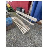 Wood And Metal Outdoor Porch Glider Bench