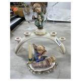 2pc Goebel Hummel Angel Candleholders W. Germany
