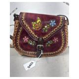 1960s Hand Tooled Leather Hippie Shoulder Bag