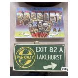 Bradley Beach & Garden State Parkway Wood Signs