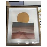 Framed Abstract Art Print 21x25'