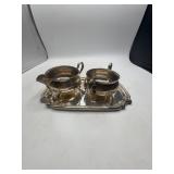 Sterling Poole & Artcraft Creamer Sugar Set