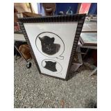 Charles Fracé Black Panther Print 24x37 Framed