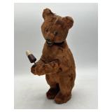 9' Plush Wind-Up Bear Figure Holding Ice Cream
