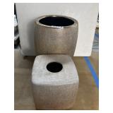 Textured Gold Ceramic Vases