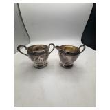 Empire Sterling Creamer & Sugar Set