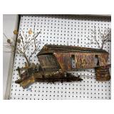 Vintage Copper Covered Bridge Wall Art, 24' Wide