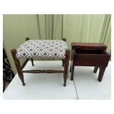 Two Small Vintage Accent Stools