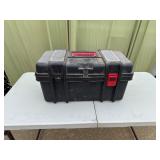 Black Tool Box with Hardware & Utility Lot