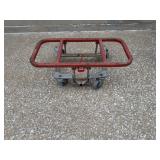 Vintage Red Metal Desk Moving Dolly Cart