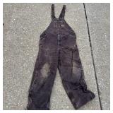 Carhartt Brown Canvas Duck Bib Overalls