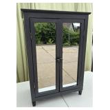 Vintage Black Double-Door Cabinet