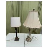 Pair of Traditional Table Lamps with Shades