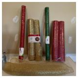 Deco Mesh Rolls Red Gold Green Craft Supply