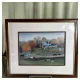 Michel Delacroix Framed Farm Scene Print