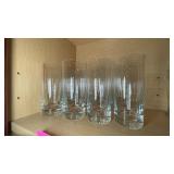 Clear Glass Highball Tumblers Set of 9