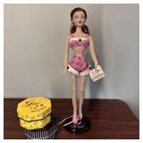 Simply Gene Marshall Doll w/ Stand Hat Box & Tag