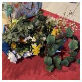 Artificial Flowers Greenery & Grapevine Wreath