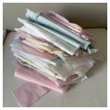 Assorted Pastel Fabric Remnants Heirloom-Style