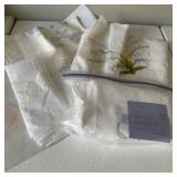White Embroidered Linens Machine Shadow Work