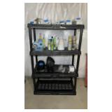 Black Plastic 4-Tier Shelving Unit ONLY