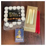 Candle Assortment Tea Lights Tapers Angel Chimes