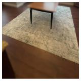 8x10' Abstract Washable Area Rug Beige Gray Tones
