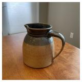 Stoneware Pitcher Two-Tone Glaze