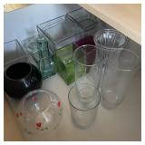 Glass Vases Assorted Shapes Colors Collection