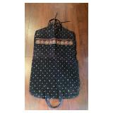 Vera Bradley Quilted Garment Bag Black Floral