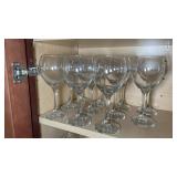Clear Glass Wine Glasses Set of Approx 11