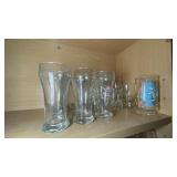 Budweiser Beer Glasses & Care Bears Glass Set