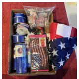Patriotic Craft Supplies & American Flag Box