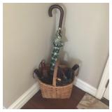 Woven Basket with Umbrellas Collection