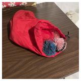 Koosh Ball Set in Red Drawstring Bag