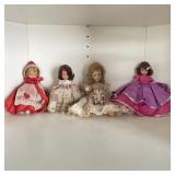 Nancy Ann Storybook Dolls Set of 4 Vintage