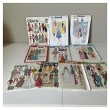 Vintage Doll Clothes Sewing Patterns Set of 9