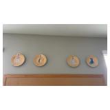 Decorative Fashion Illustration Plates Set of 4