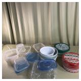 Plastic Food Storage Containers Assorted Sizes