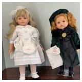 Gï¿½tz Collector Dolls Pair Blonde & Redhead