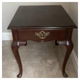 Queen Anne Cherry End Table Brass Hardware