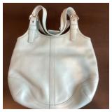 Y2K Coach Light Blue Leather Shoulder Bag