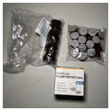 Chair Leg Floor Protectors Felt Pads Brown Set