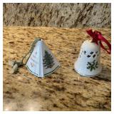 Spode Christmas Tree & Lenox Holly Porcelain Bell